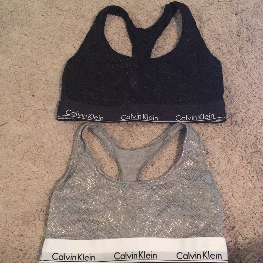 Pair of Calvin Klein bralettes